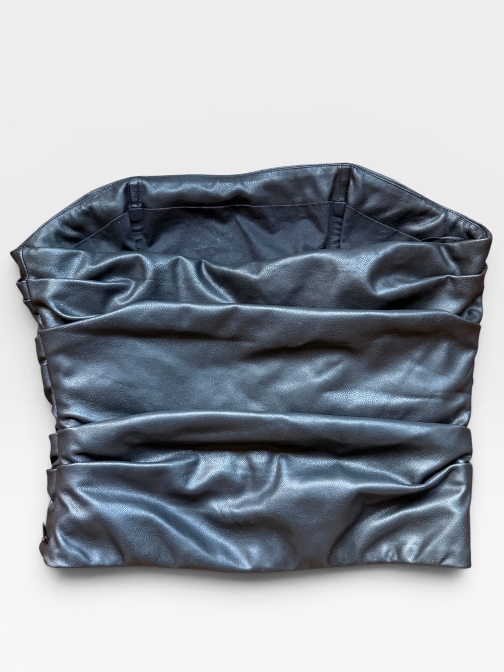 NBD Darby BUSTIER strapless top black faux leather REVOLVE SMALL - Picture 6 of 7